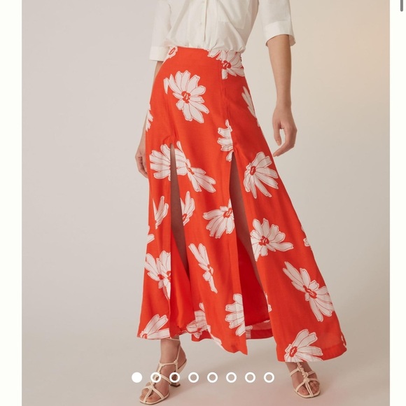 Maeve by Anthropologie Dresses & Skirts - Anthropologie Maeve Orange Floral Midi Skirt